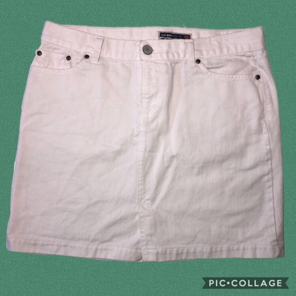 COPY - Old navy white denim skirt
